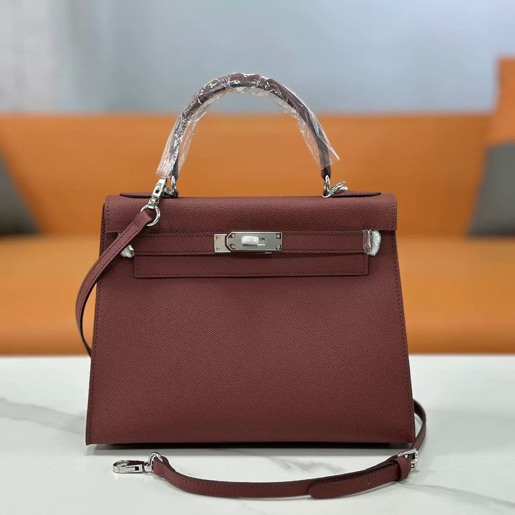 Sac inspiration Kelly 25cm cuir