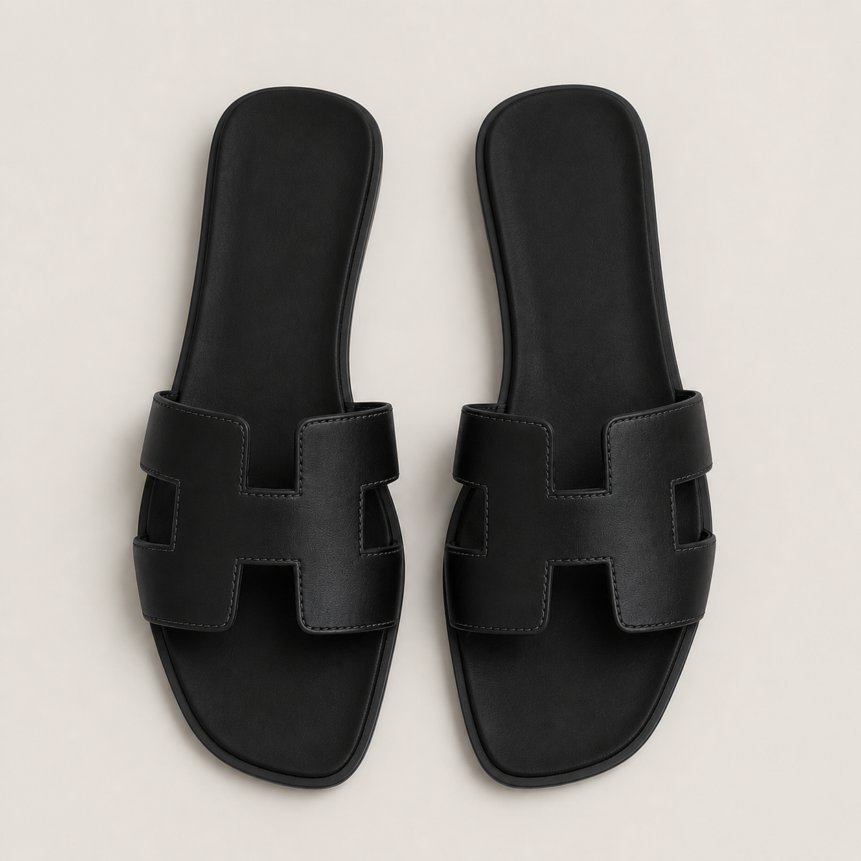 Sandale plate en cuir véritable – Modèle Amaya – Finition élégante & confort premium